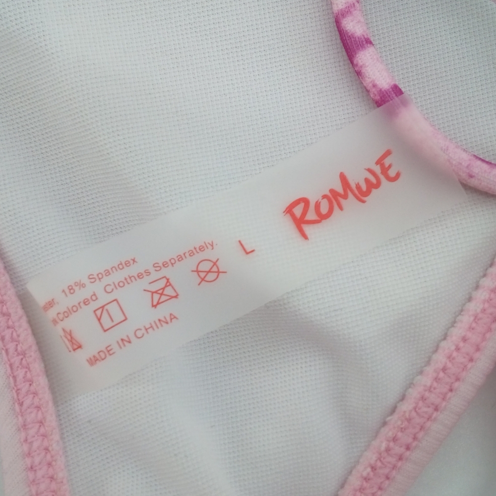 Romwe Purple Tie Dye Bikini Top Lightly Padded L Beach Surf Pool Resort Cruise - Picture 3 of 7
